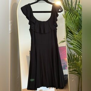 Forever 21 Black One Shoulder Dress